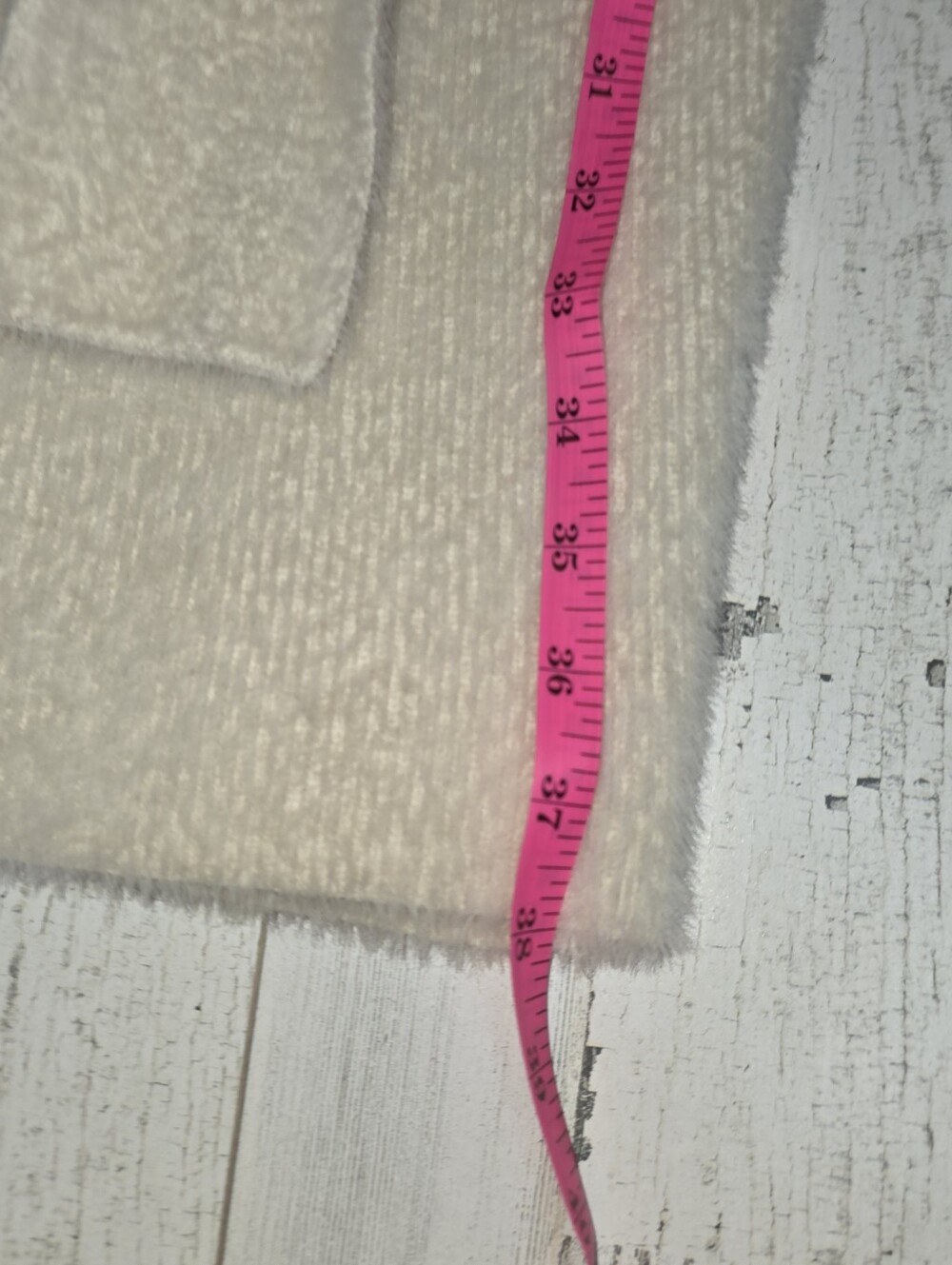 Express Fuzzy Eyelash Knit Sweater Dress Ivory Belted V-Neck Long Sleeve NWT L - Picture 9 of 12